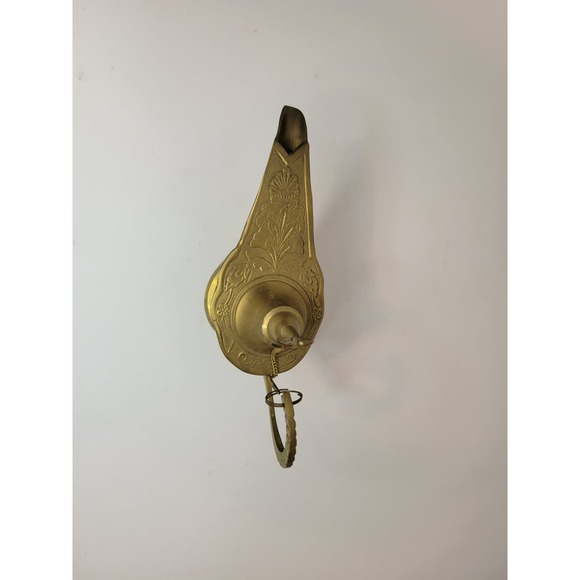 Vintage Unique Raised Brass Aladdin Genie Lamp Oil Lamp Home Exotic Decoration - Picture 4 of 8